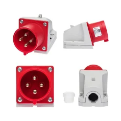 Socle Male Triphasé 32a 3p+t 380v - 4 Broches - étanche Ip44 -^Ide Outlet