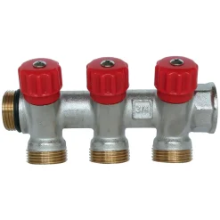 - Collecteur de distribution 3 sorties, portée conique easy lock 3/4ek avec vannes-Somatherm for you Hot