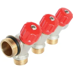 - Collecteur de distribution 3 sorties à portée plate easy lock m15/21 avec vannes^Somatherm for you Hot