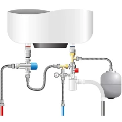 - Kit NF comprenant groupe de sécurité laiton et entonnoir siphon --Somatherm for you Hot