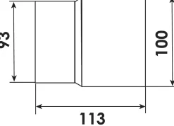 - Manchon plastique blanc long 113mm, raccordement M93mm F100mm^Somatherm for you Hot