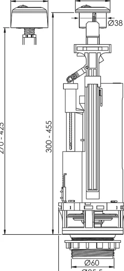 - Mécanisme WC à étrier double poussoir auto-ajustable-Somatherm for you Discount