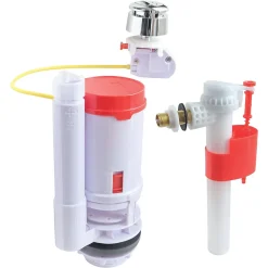 - Pack mécanisme WC à câble double chasse + Robinet flotteur alimentation latérale^Somatherm for you Outlet