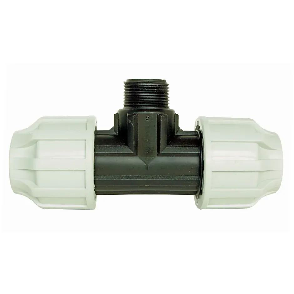 - Raccord plastique Té Mâle 1 1/4 au centre pour tube PE diam 40 mm^Somatherm for you Sale
