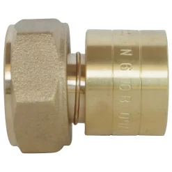 - Raccord droit à glissement pour tube PER diam 16 - Ecrou-tournant F20/27 - lot de 10-Somatherm for you Hot