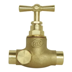 - Robinet d'arrêt à potence à purge à souder - Pour tube cuivre 12mm - Laiton brut-Somatherm for you New