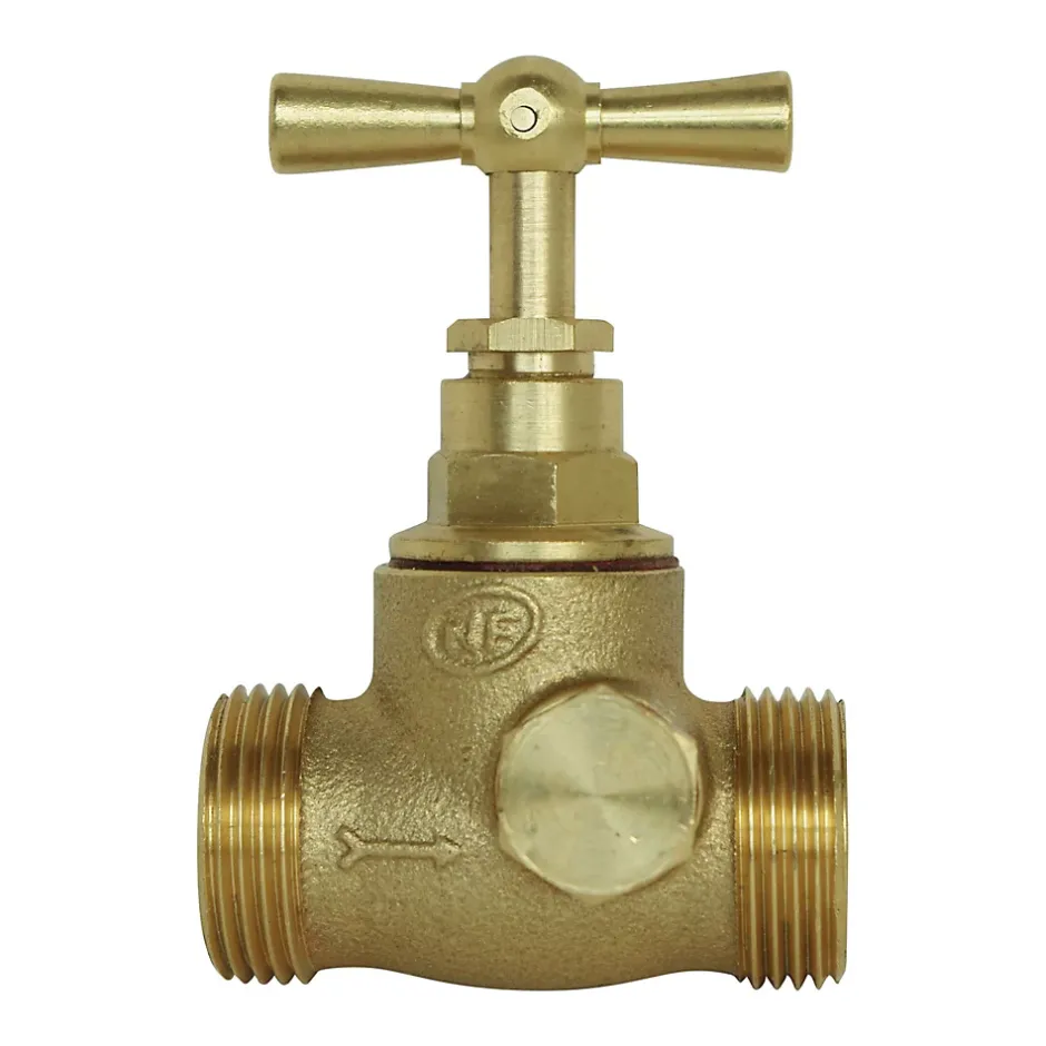 - Robinet d'arrêt à potence à purge à visser - Double Mâle 3/4 - Laiton brut-Somatherm for you Sale