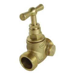- Robinet d'arrêt à potence à purge à visser - Double Mâle 3/4 - Laiton brut-Somatherm for you Sale