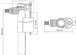 - Robinet flotteur pour WC à alimentation latérale - Raccord laiton M12/17 (3/8 )^Somatherm for you Online