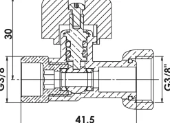 - Robinet d'arrêt droit pour WC - Ecrou tournant 3/8 - Poignée 1/4 de tour^Somatherm for you Clearance