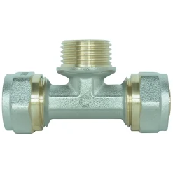 - Té à visser pour tube Multicouche diam 20 - Mâle 15/21 au centre : diam 20 -M15/21-diam 20^Somatherm for you New