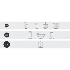 - Tube multicouche D20 isolé bleu en couronne 50m - Isolant 8mm-Somatherm for you Hot