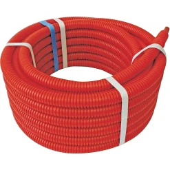 - Tube PER pré-gainé rouge 16/20 mm - Couronne 50m-Somatherm for you New