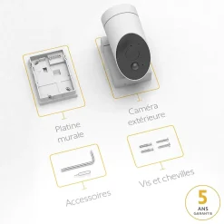 1875326 - Outdoor Camera 2 grise - Caméra de surveillance extérieure wifi avec détection intelligente - 1080p Full HD - Sirène 110 dB-Somfy Best