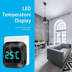 Sonnette de Porte Étanche Kit de Carillon Electronique avec 2 Récepteur Enfichables, 200M Gamme, 38 Mélodies au 4 Niveau de Volume^Deko Online