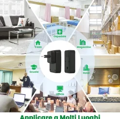 Sonnette extérieure sans fil étanche IP68, portée de 300 m, volume réglable sur 5 niveaux, 58 sonneries (noir)-Deko Clearance