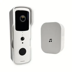 Sonnette portier HD app tuya smart life autonome sans fils alerte direct smartphone, vision nocture carillon fourni-Somlife Sale