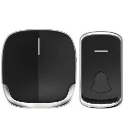 Sonnette sans fil 300 m, 36 mélodies, 4 niveaux de volume, avec lampe torche LED, noire^Deko Clearance