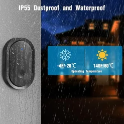 Sonnette sans fil extérieure étanche, sonnette alimentée par batterie de 300 mètres, 60 mélodies, 5 niveaux de volume^Deko Outlet