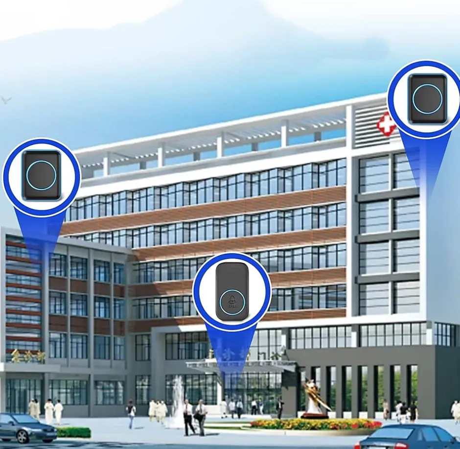 Sonnette sans fil étanche - Portée 300 m - 60 mélodies - Pour jardin, maison, bureau^Deko Clearance