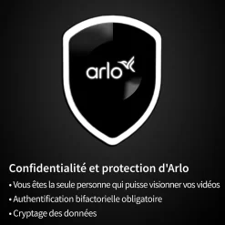 Sonnette vidéo sans fil connectée noire^Arlo Online