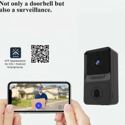 Sonnette vidéo sans fil haute résolution 1080P^Deko Discount