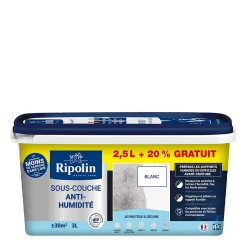 Sous-couche anti-humidité intérieur mat 3L-Ripolin Outlet