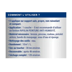 Sous-couche anti-humidité intérieur mat 2,5L-Ripolin New