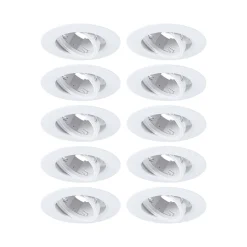 Spot encastré Kit de 10 orientable rond 90mm 30 GU10 max. 10x10W 230V gradable Blanc^Paulmann Clearance