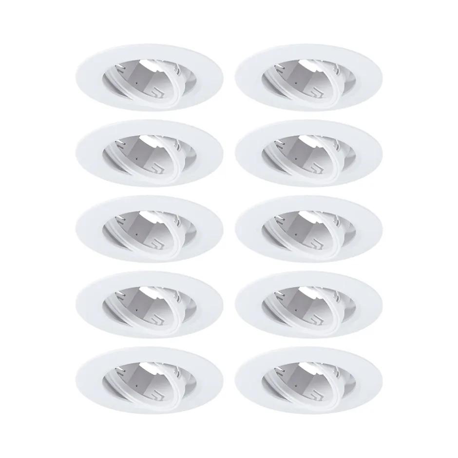 Spot encastré Kit de 10 orientable rond 90mm 30 GU10 max. 10x10W 230V gradable Blanc^Paulmann Clearance