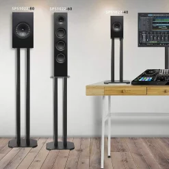 SPS1022-60 Pieds enceintes 60 cm lestables avec du sable Cônes anti vibrations Set de 2 pour hifi stéréo home cinema^Duronic Discount