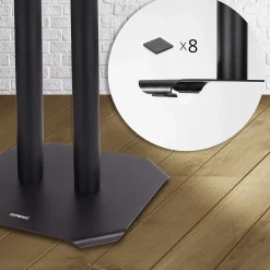 SPS1022-80 Pieds enceintes 80 cm lestables avec du sable Cônes anti vibrations Set de 2 pour hifi stéréo home cinema^Duronic Best