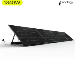 PLAY2, Kit 4 panneaux solaires complet 1840W bifacial, 4 Stations solaire livrées assemblées, Installation sol ou mur-Sunology