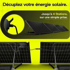PLAY2, Kit 2 panneaux solaires complet 920W bifacial, 2 Stations solaire livrées assemblées, Installation sol ou mur^Sunology Discount