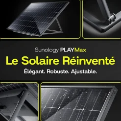 PLAY Max, Panneau solaire 450W bifacial avec batterie hybride & modulaire 700Wh, Station solaire livrée assemblée-Sunology