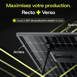 PLAY Max, Panneau solaire 450W bifacial avec batterie hybride & modulaire 700Wh, Station solaire livrée assemblée-Sunology