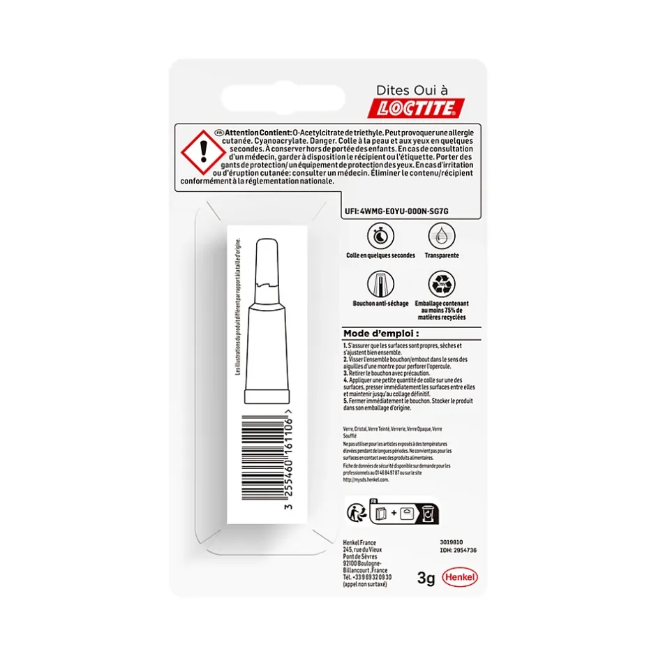 Superglue-3 Spécial Verre 3g-Loctite Sale