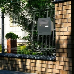 Support grillage rigide & palissade Gris anthr. mat sablé RAL 7016MS^Renz New