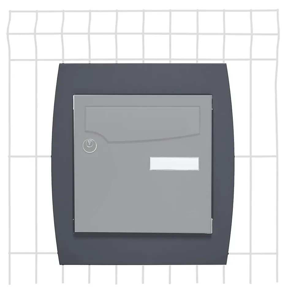 Support grillage rigide & palissade Gris anthr. mat sablé RAL 7016MS^Renz New