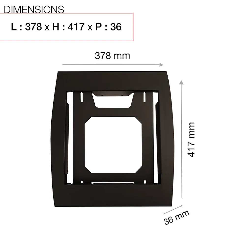 Support grillage rigide & palissade Noir mat sablé RAL 9005MS^Renz Outlet