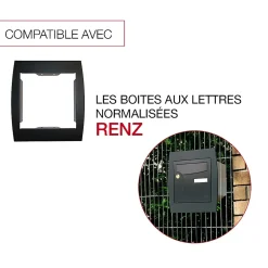 Support grillage rigide & palissade Noir mat sablé RAL 9005MS^Renz Outlet