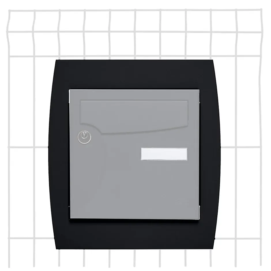 Support grillage rigide & palissade Noir mat sablé RAL 9005MS^Renz Outlet