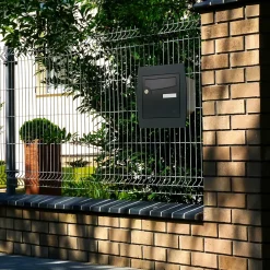 Support grillage rigide & palissade Noir mat sablé RAL 9005MS^Renz Outlet