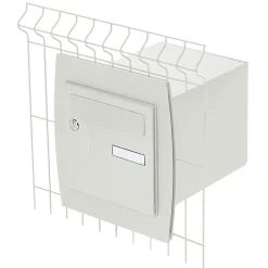 Support grillage rigide & palissade Blanc crème mat sablé RAL 9010MS-Renz Hot