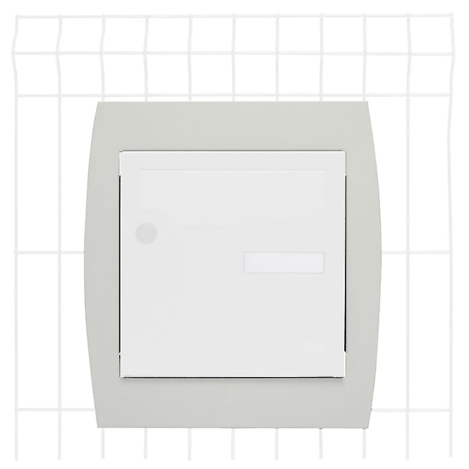 Support grillage rigide & palissade Blanc crème mat sablé RAL 9010MS-Renz Hot