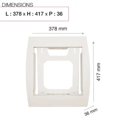 Support grillage rigide & palissade Blanc crème mat sablé RAL 9010MS-Renz Hot