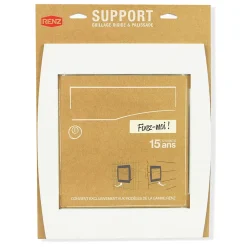 Support grillage rigide & palissade Blanc crème mat sablé RAL 9010MS-Renz Hot