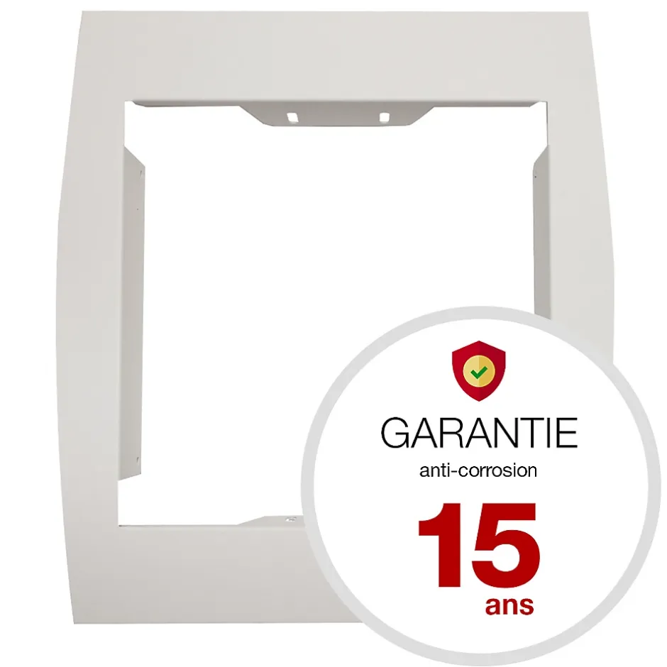 Support grillage rigide & palissade Blanc crème mat sablé RAL 9010MS-Renz Hot