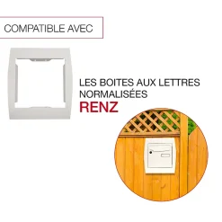 Support grillage rigide & palissade Blanc crème mat sablé RAL 9010MS-Renz Hot