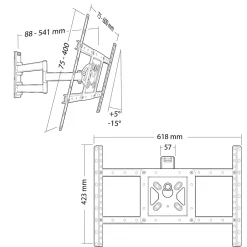 Support mural TV orientable et inclinable PRAX541V600^Erard Outlet